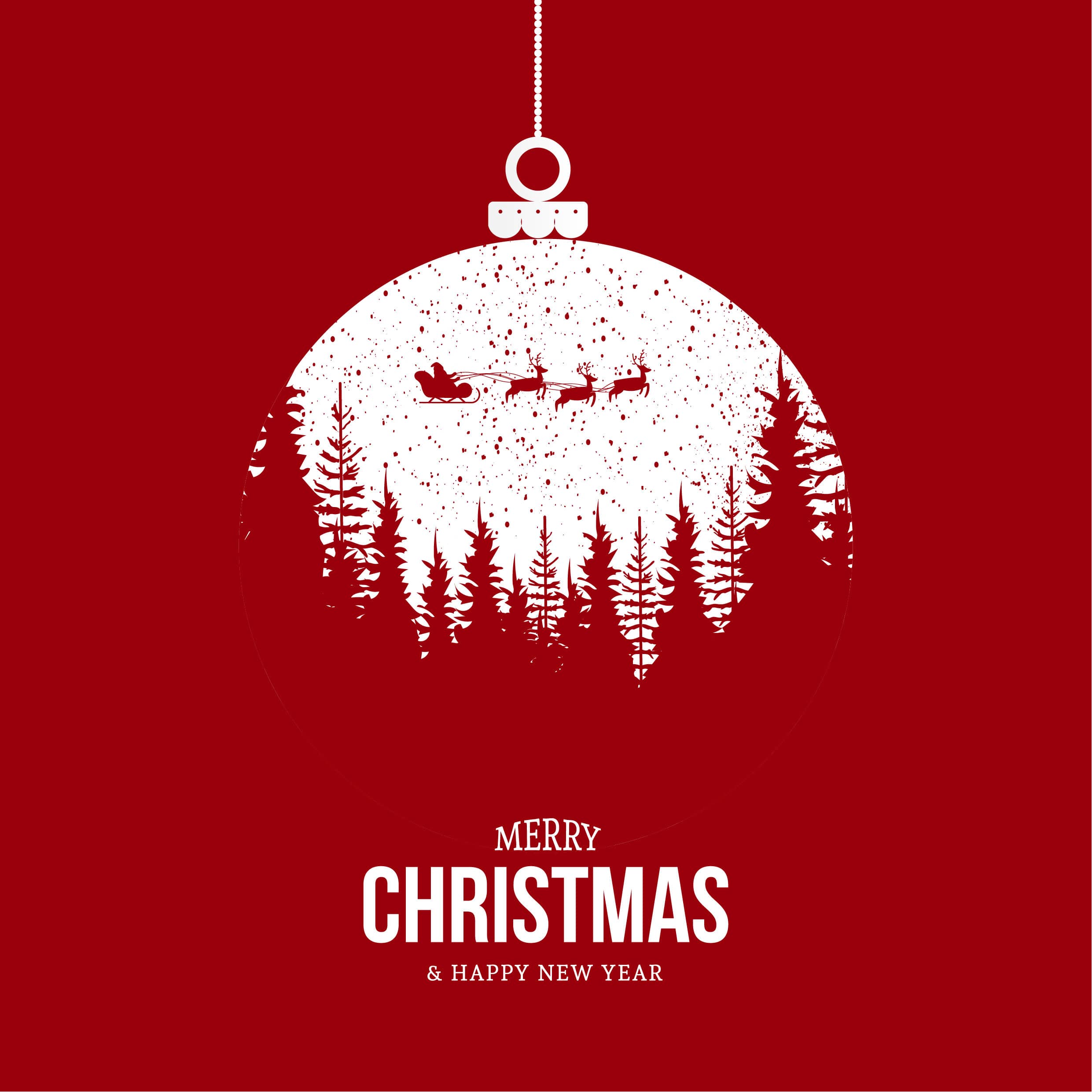 Merry Christmas Red Backgrounds Design preview image.