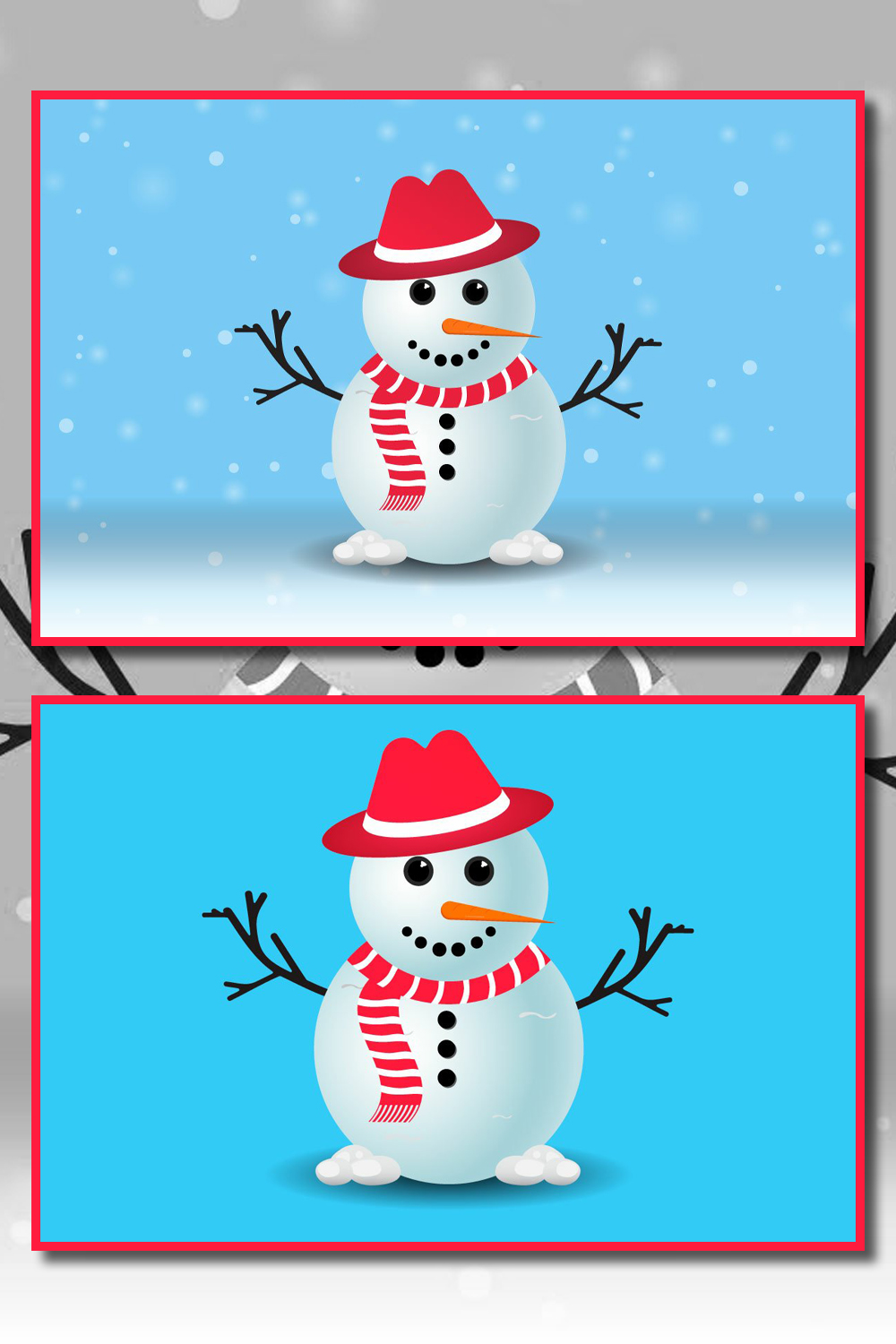 2015084 christmas cute snowman with snowfall pinterest 1000 1500 896