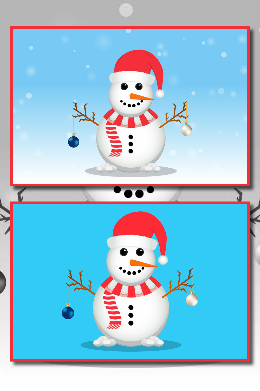 2015090 christmas happy snowman with xmas ball pinterest 1000 1500 174