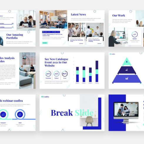 CONFIRA - Webinar Powerpoint Template | Master Bundles