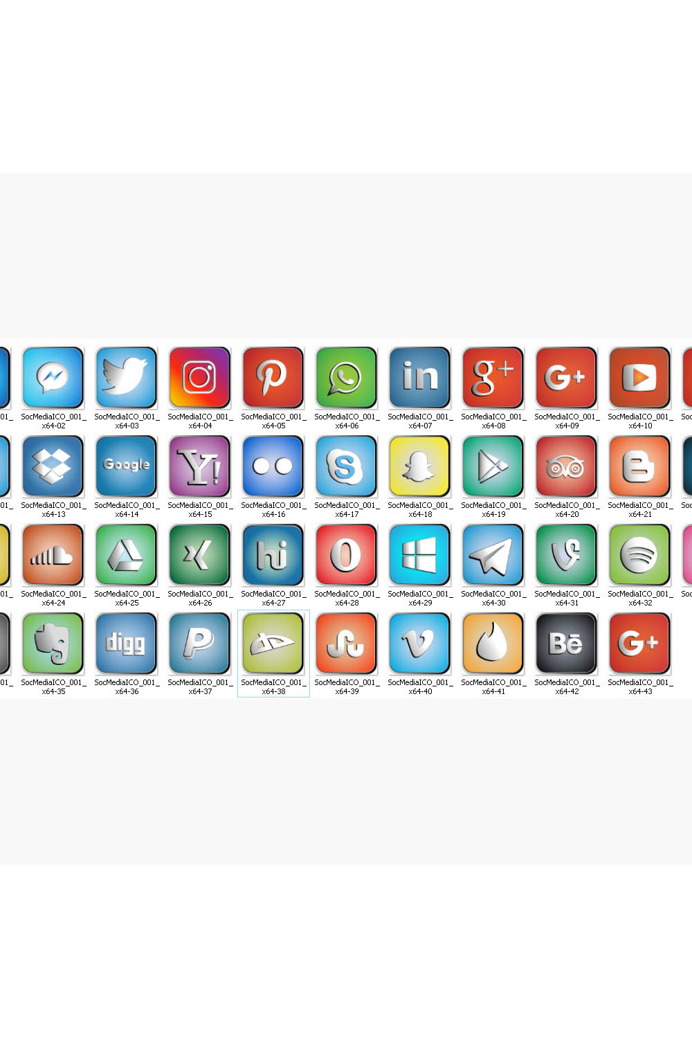 40+ Apps Icons With Vector Source - Pinterest image preview.