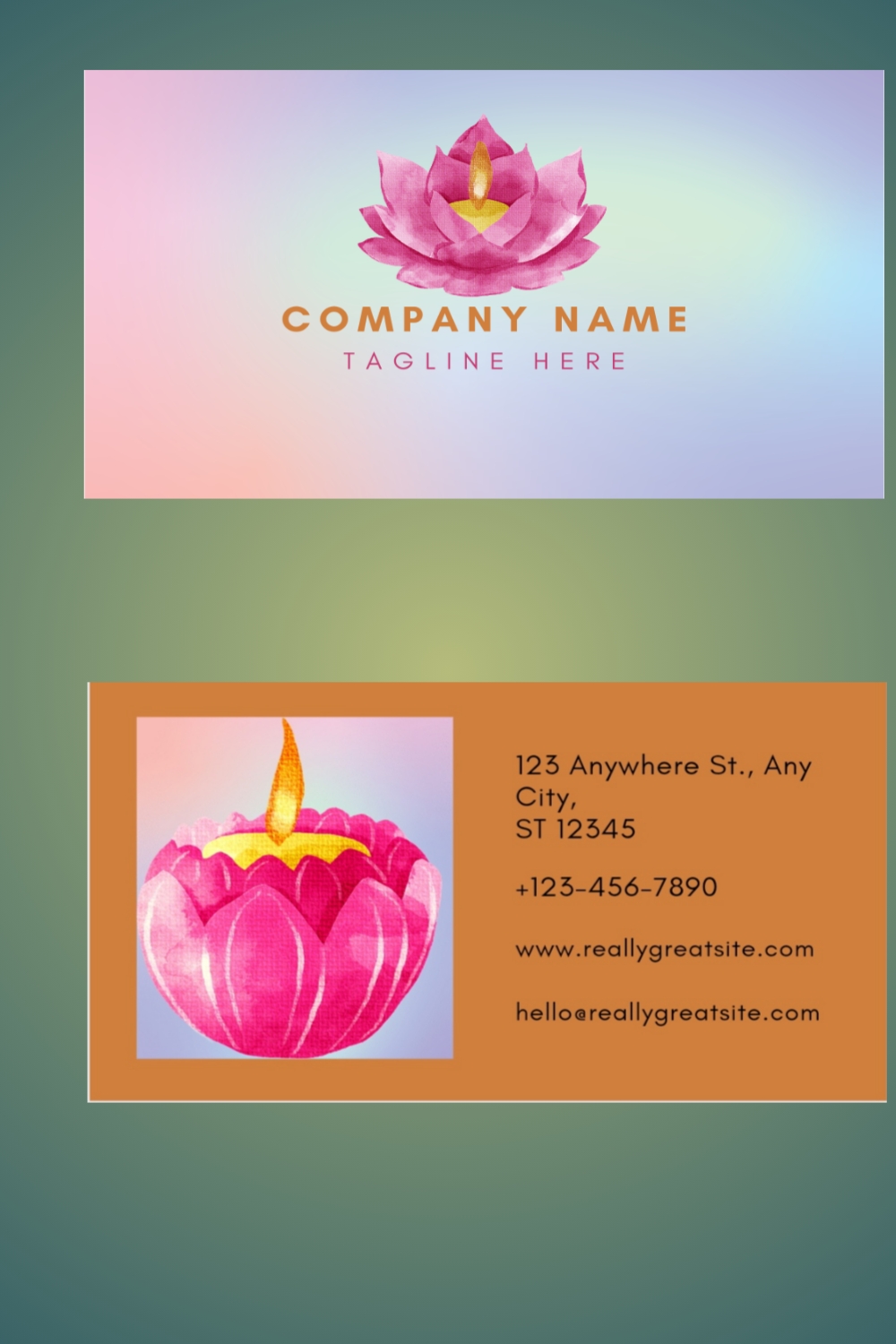 Simple and Basic Business Card Pinterest Collage image.