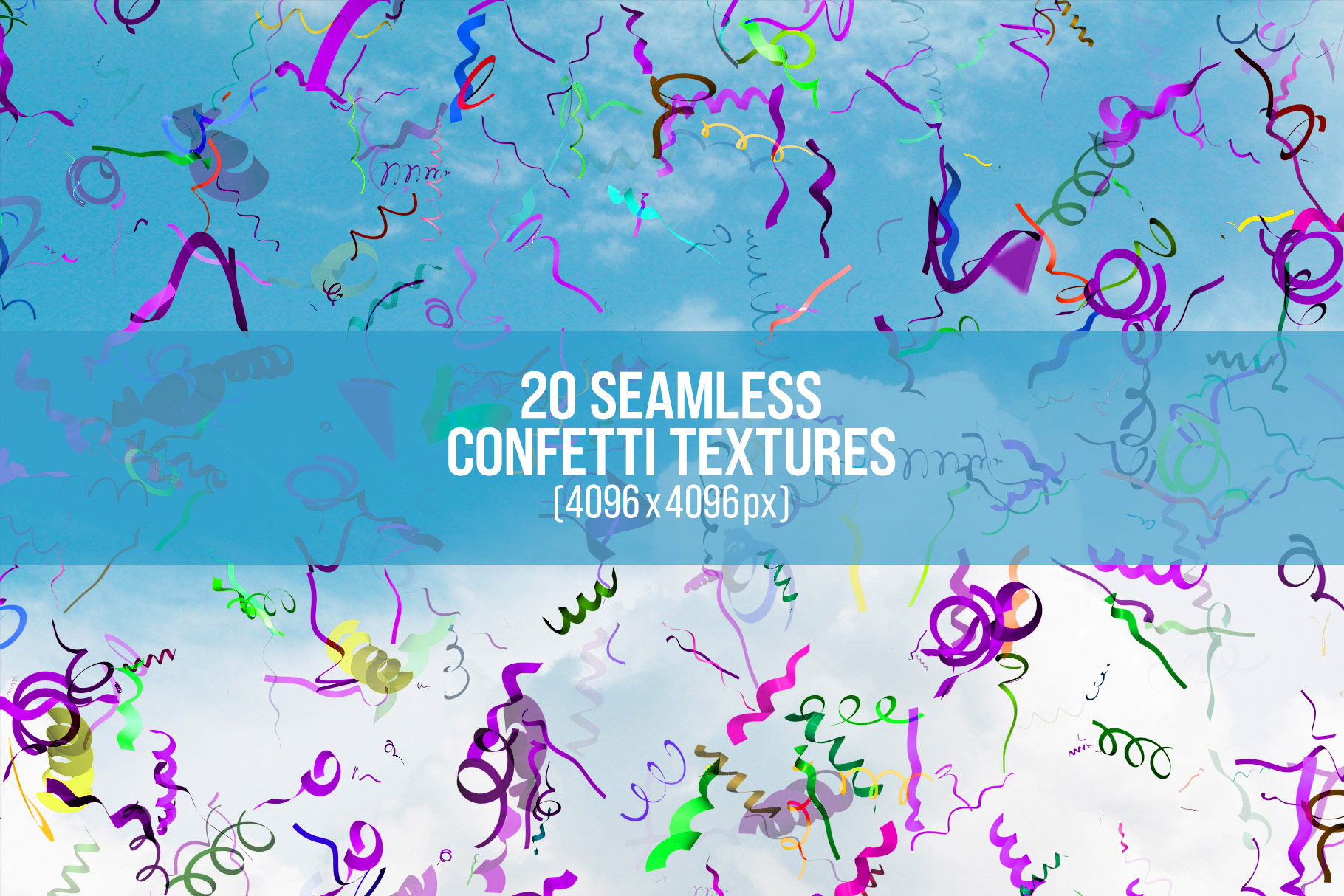 Beautiful Confetti Textures Design preview image.