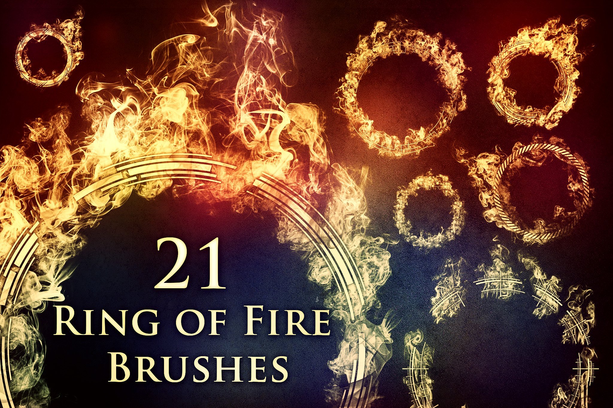 21 ring of fire brushes.