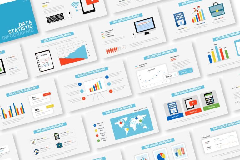 Data Statistic Infographic Google Slides Template – MasterBundles