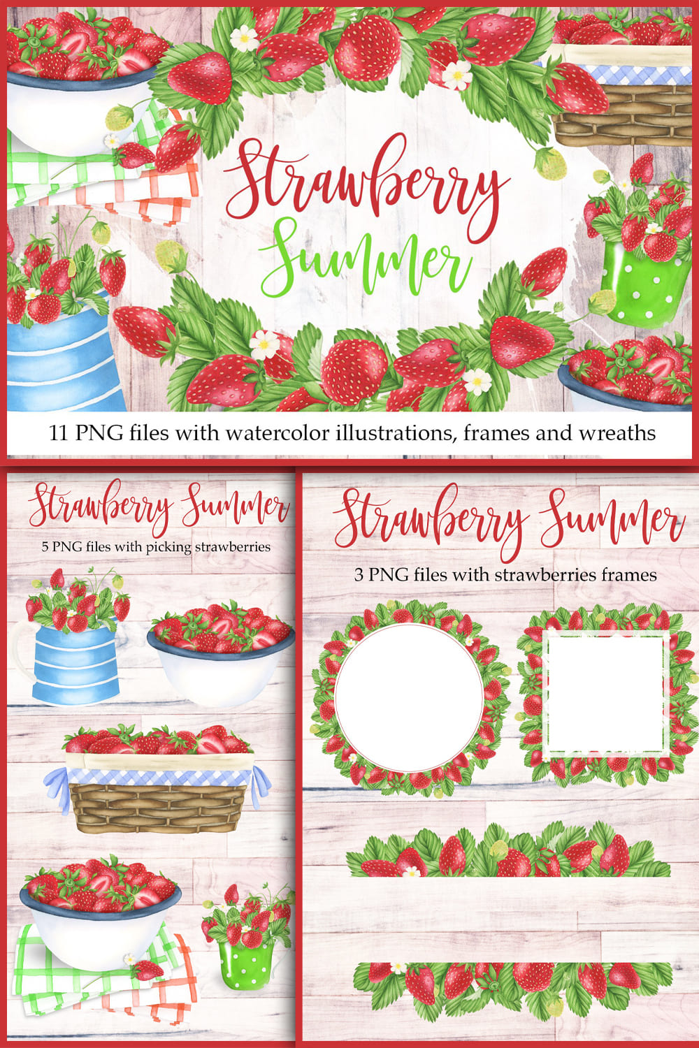 258837 watercolor strawberry clipart pinterest 1000 1500 625