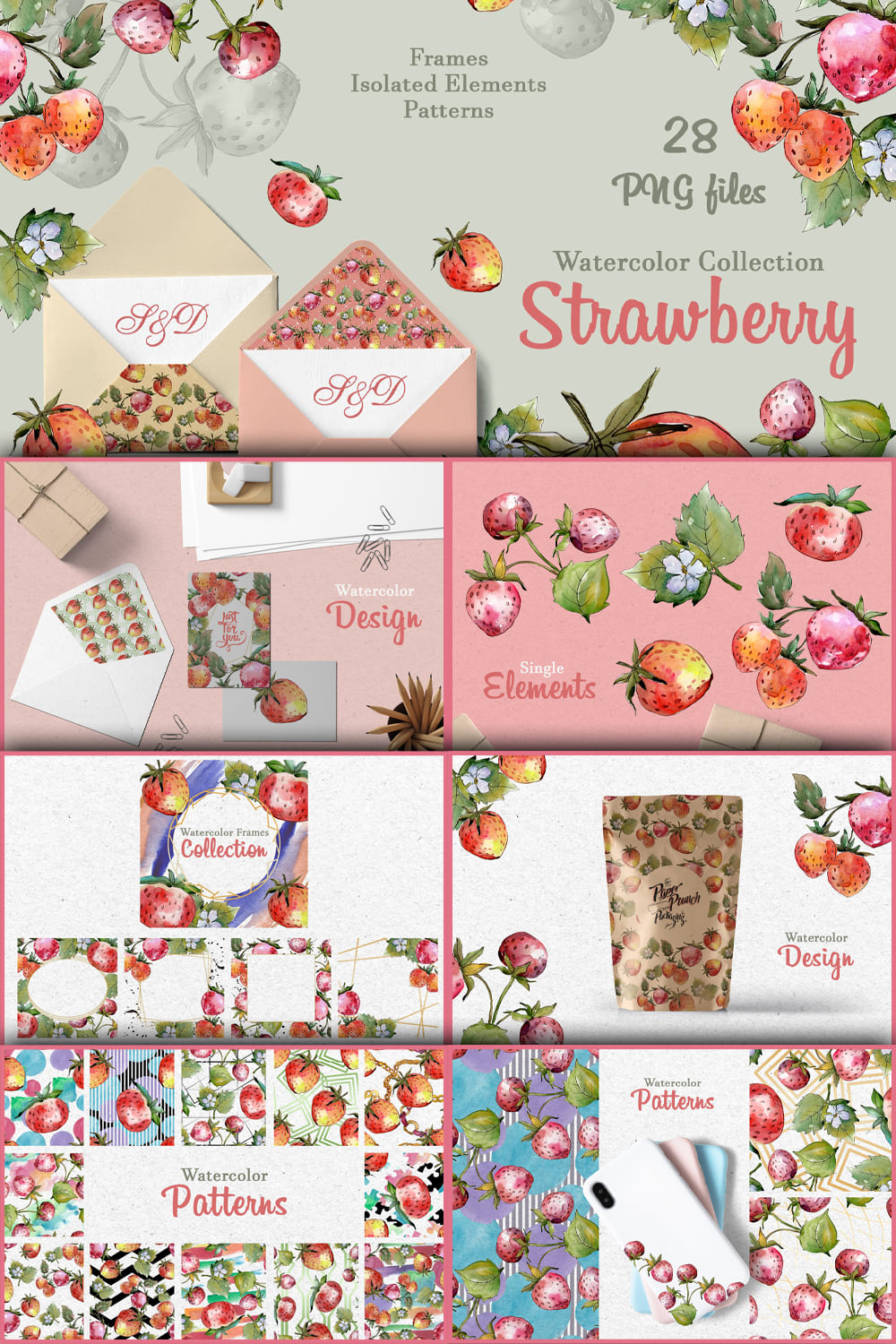 276958 tasty juicy strawberry watercolor png pinterest 1000 1500 349