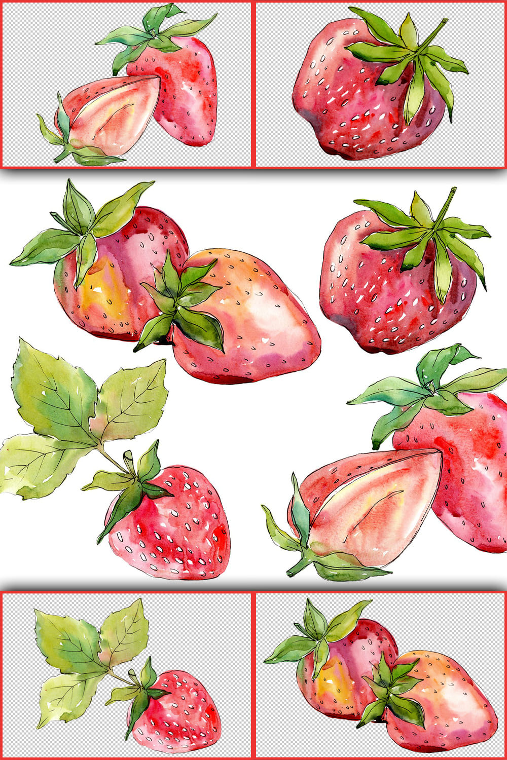 277790 strawberry alba watercolor png pinterest 1000 1500 321