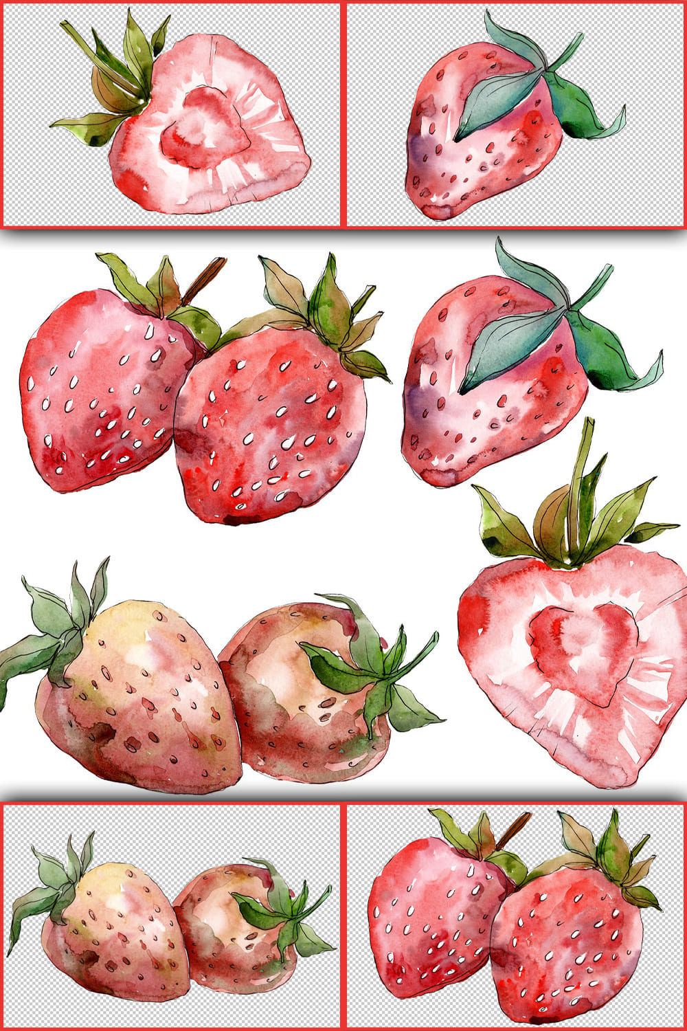279773 strawberry red watercolor png pinterest 1000 1500 380