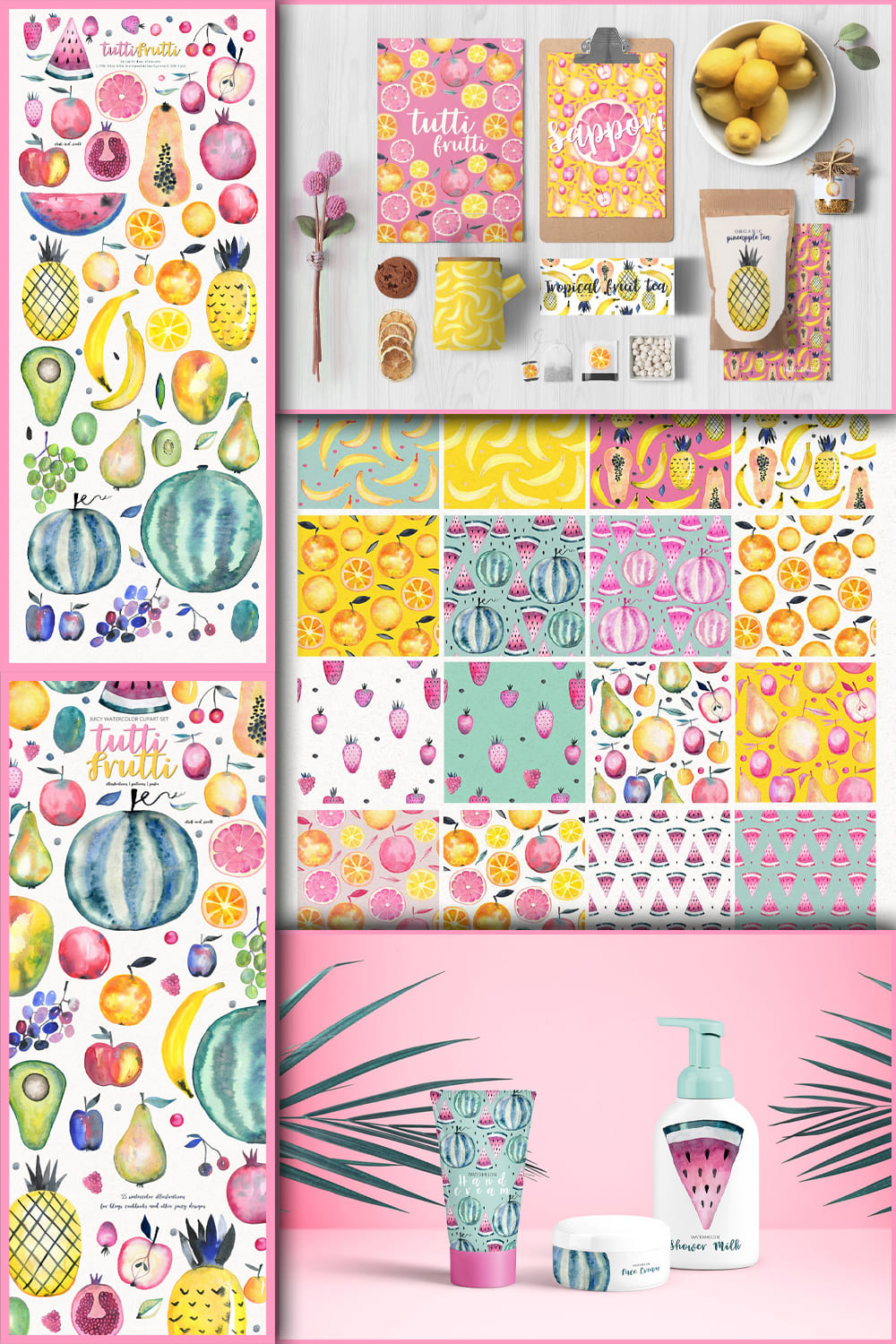 Tutti Frutti Watercolor Set - Pinterest.