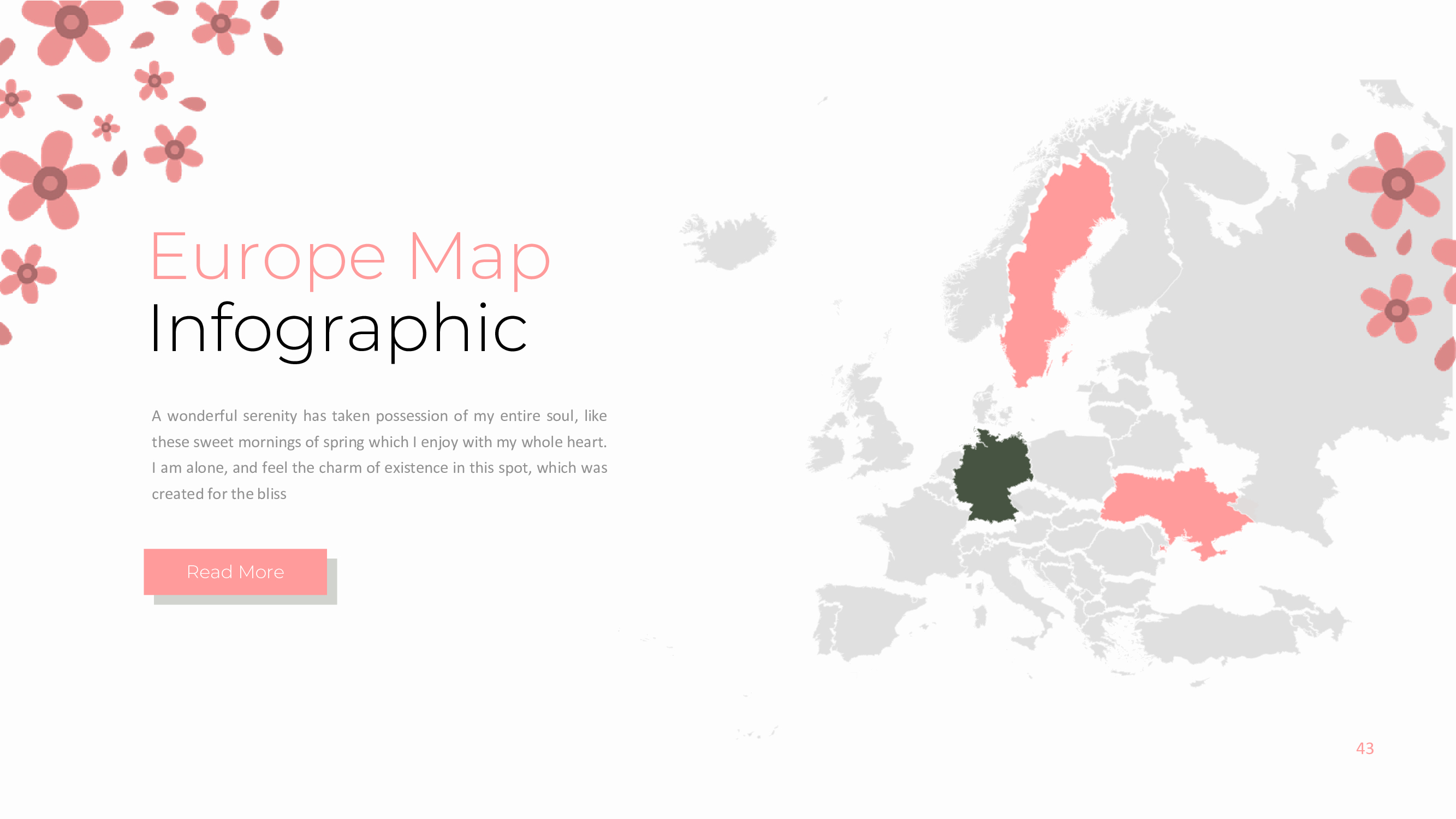 Slide with Europe map infographic.
