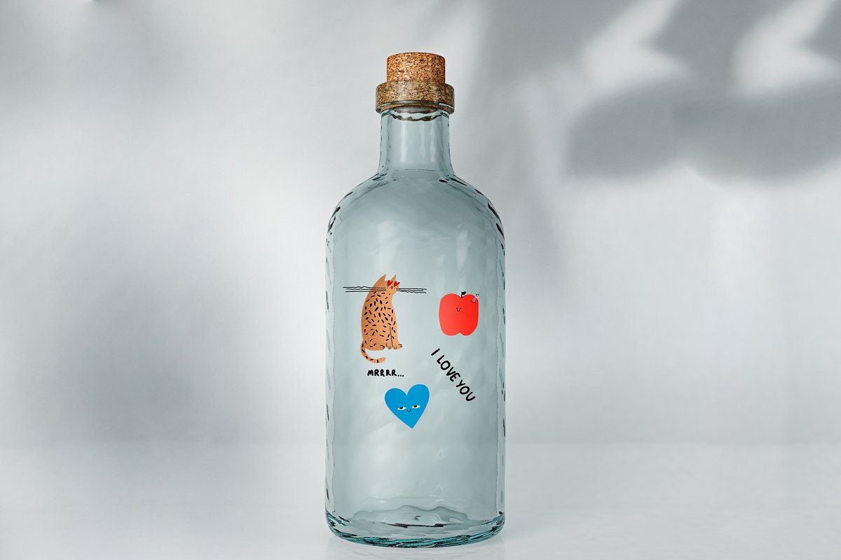 Glass bottle design.