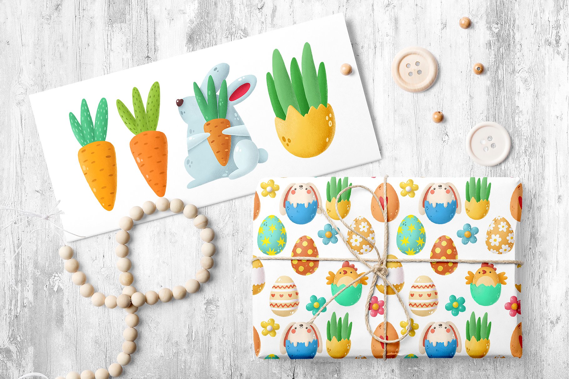 Cute elements for the Easter.