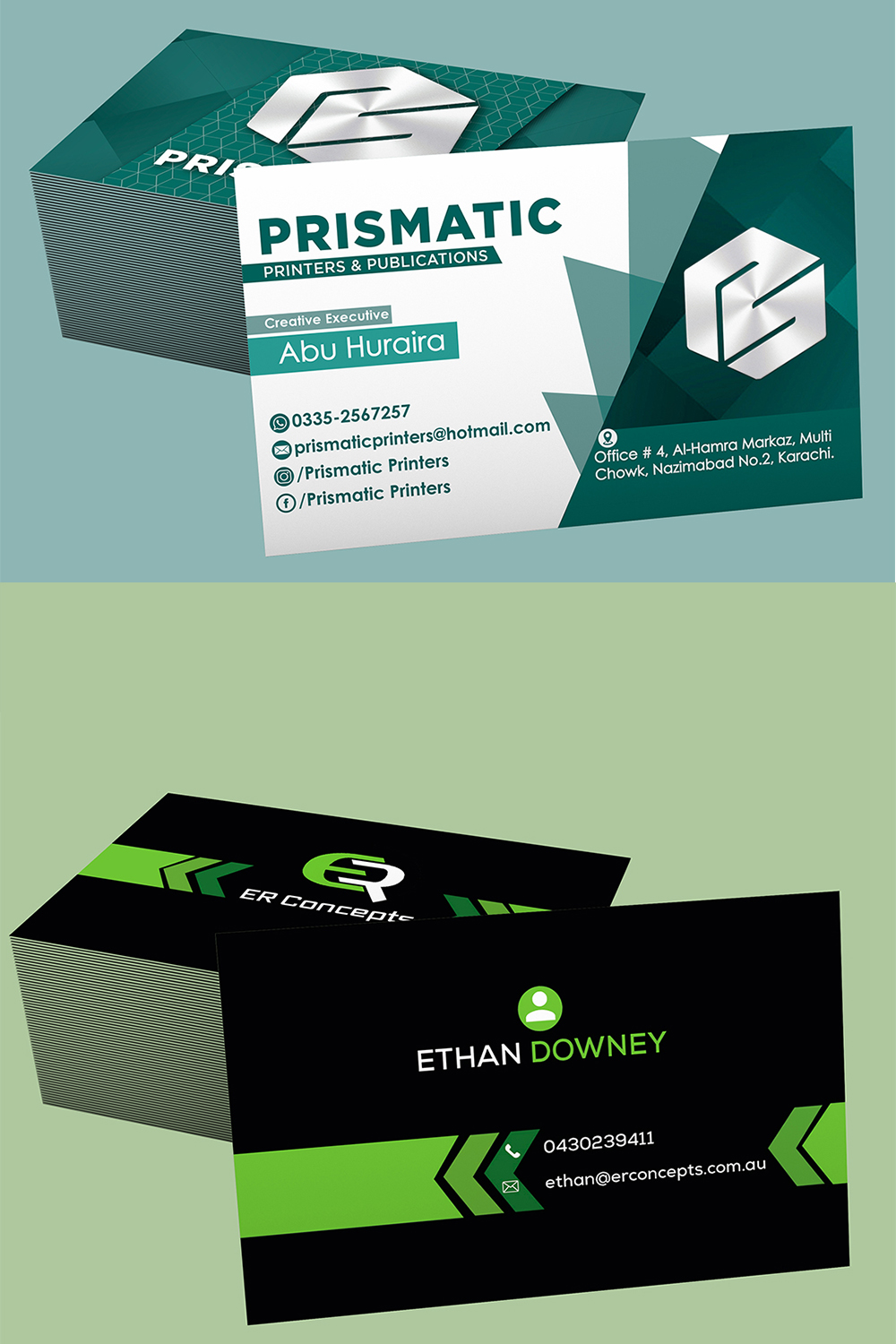Business Card Design - pinterest image preview.