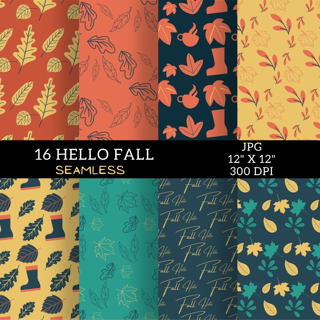 A pack of amazing autumn themed background patterns.