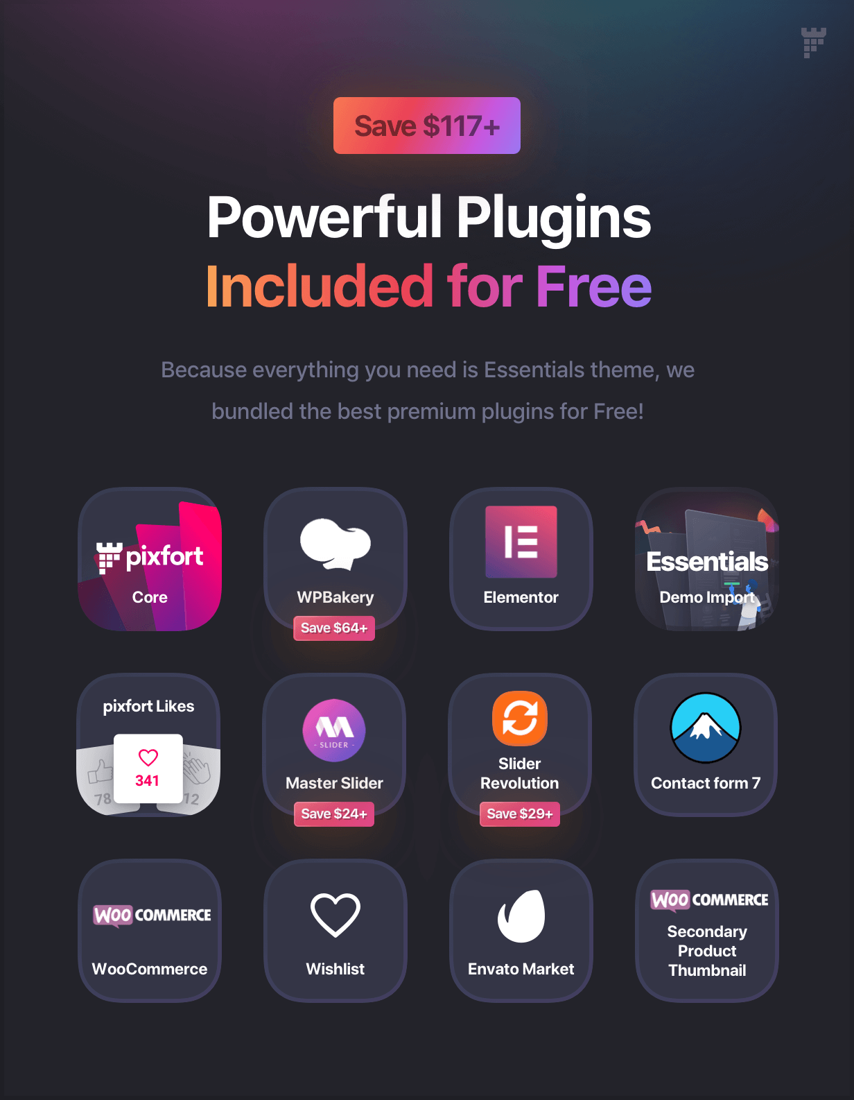 Powerful plugins included for free.