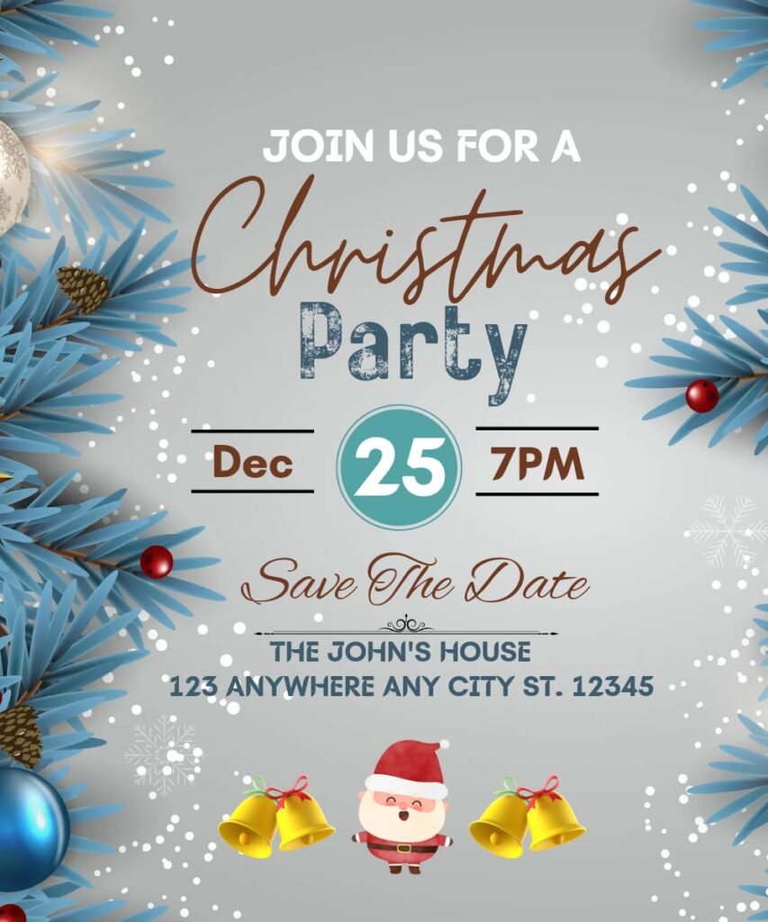 CHRISTMAS INVITATION TEMPLATE/INVITATION TEMPLATE - MasterBundles