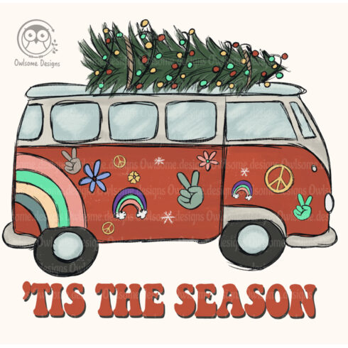 Tis the Season HIppie Christmas Design cover image.