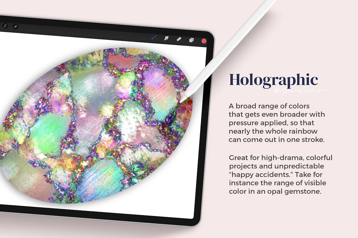 This is a holographic texture of brush.