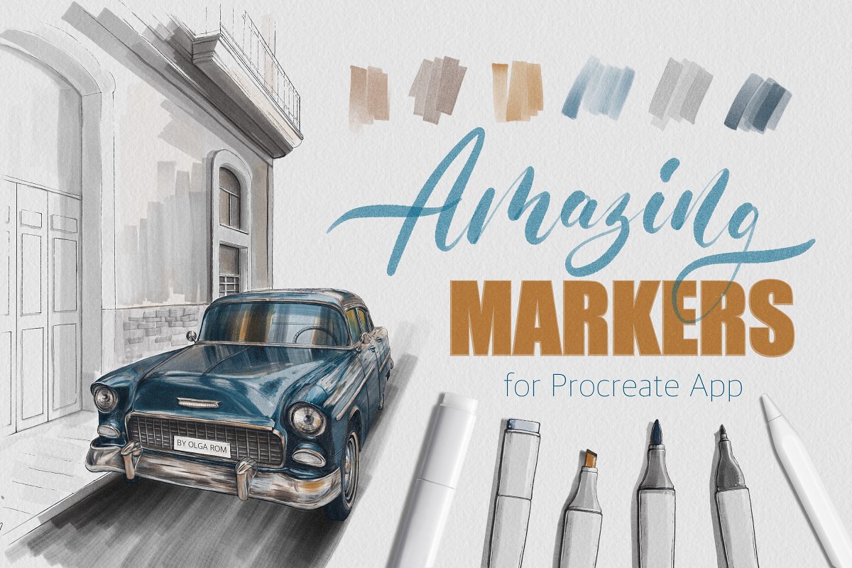 Cover image of Amazing Markers for Procreate.