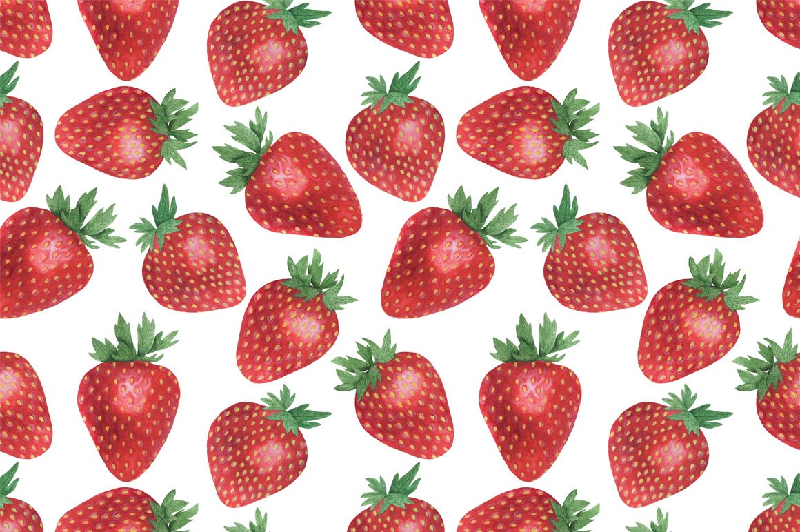 Juicy strawberries on a white background.