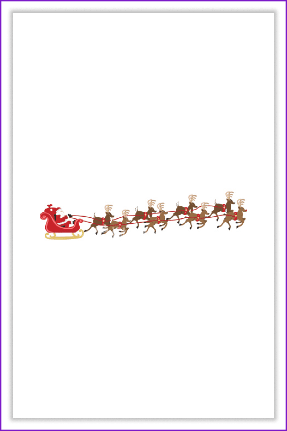 Sleigh of Santa Claus and 8 reindeer.