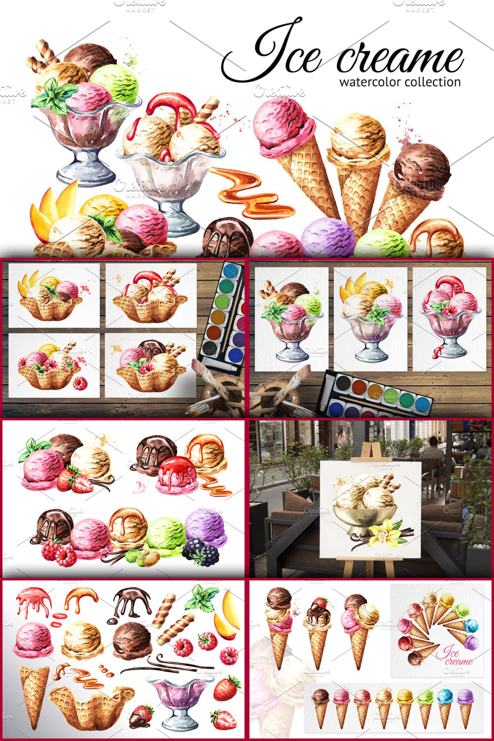 3494368 ice cream watercolor collection pinterest 1000 1500 604