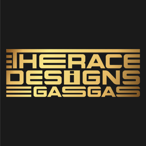 Image with irresistible inscription for prints Therace designs gasgas.