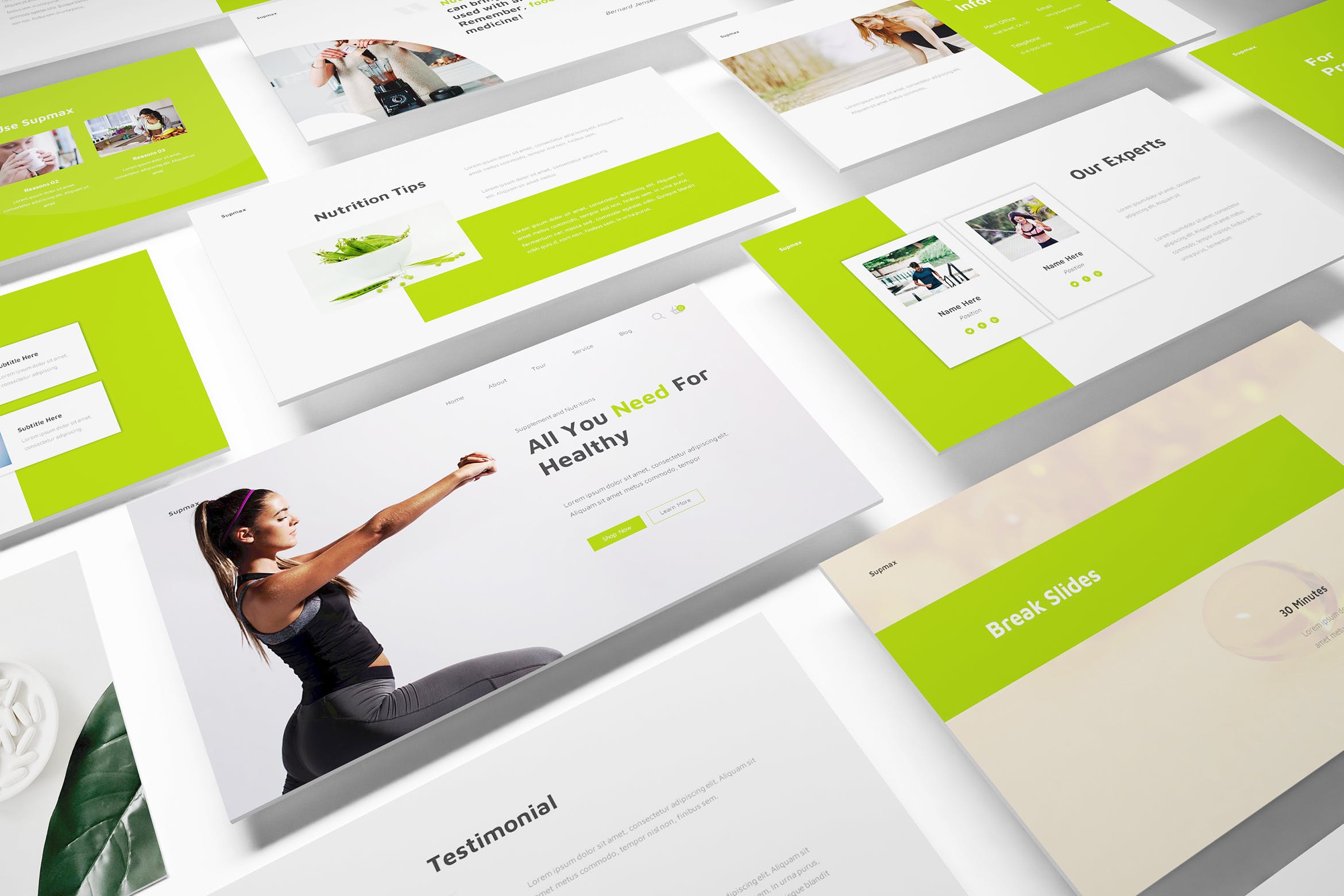 Cover image of Supplements Powerpoint Template.