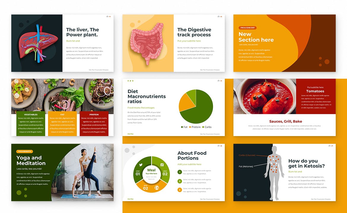 Such a colorful and bright nutrition template.