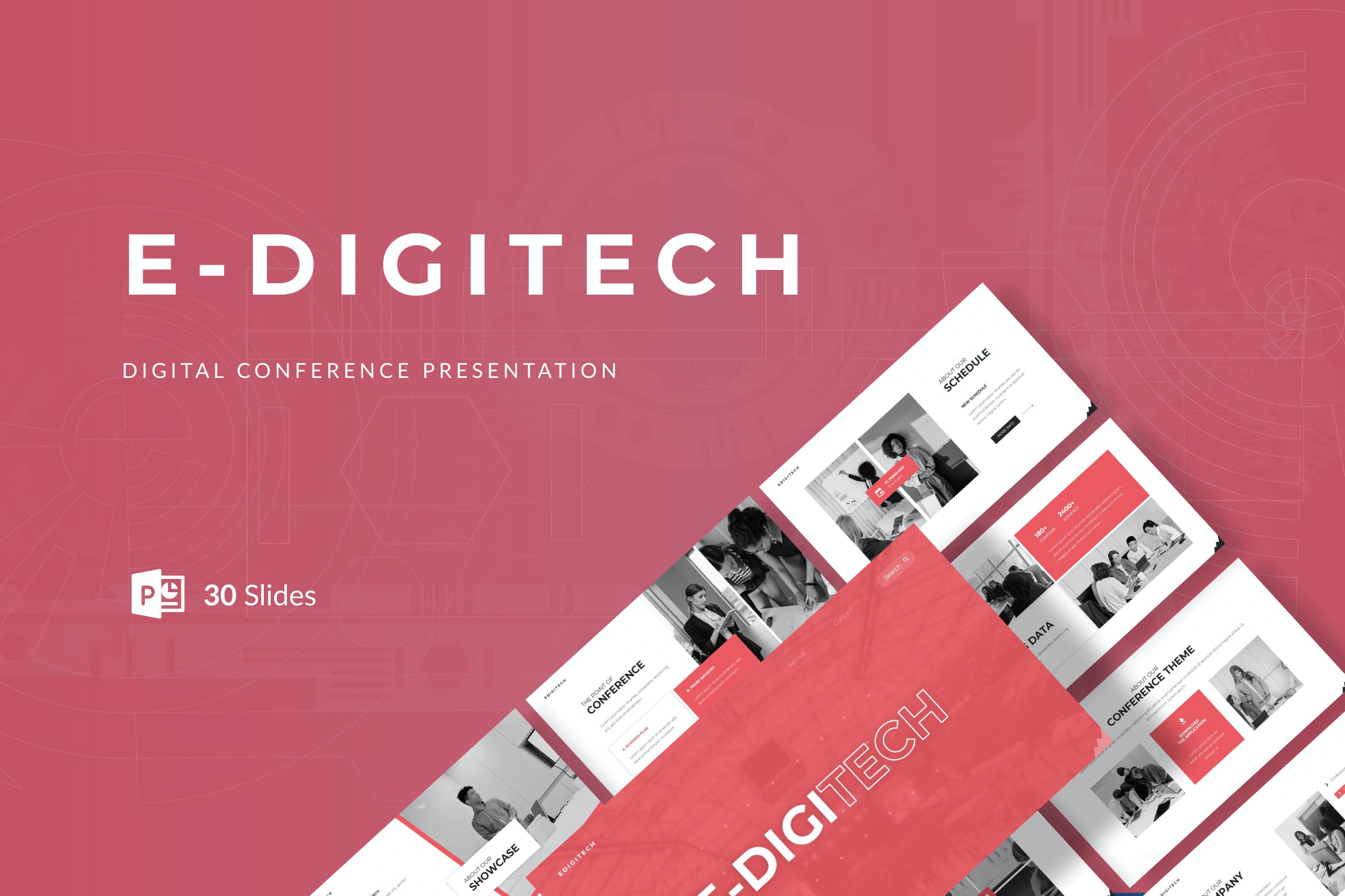 Cover image of Edigitech – Digital Conference PowerPoint.