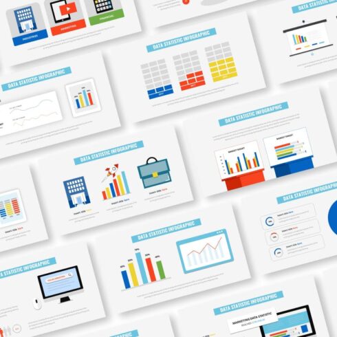 Data Statistic Infographic Google Slides Template | MasterBundles