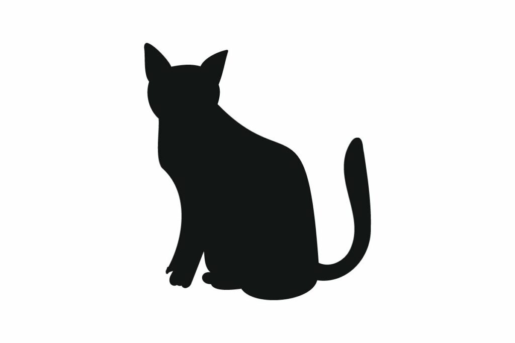 Cat Silhouette Vector Different Pose – MasterBundles