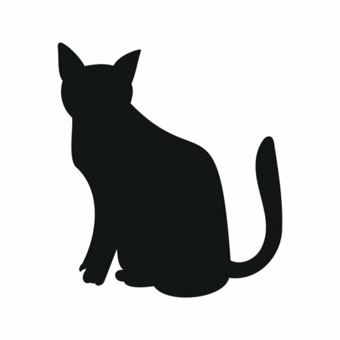 Cat Silhouette Vector Different Pose | MasterBundles