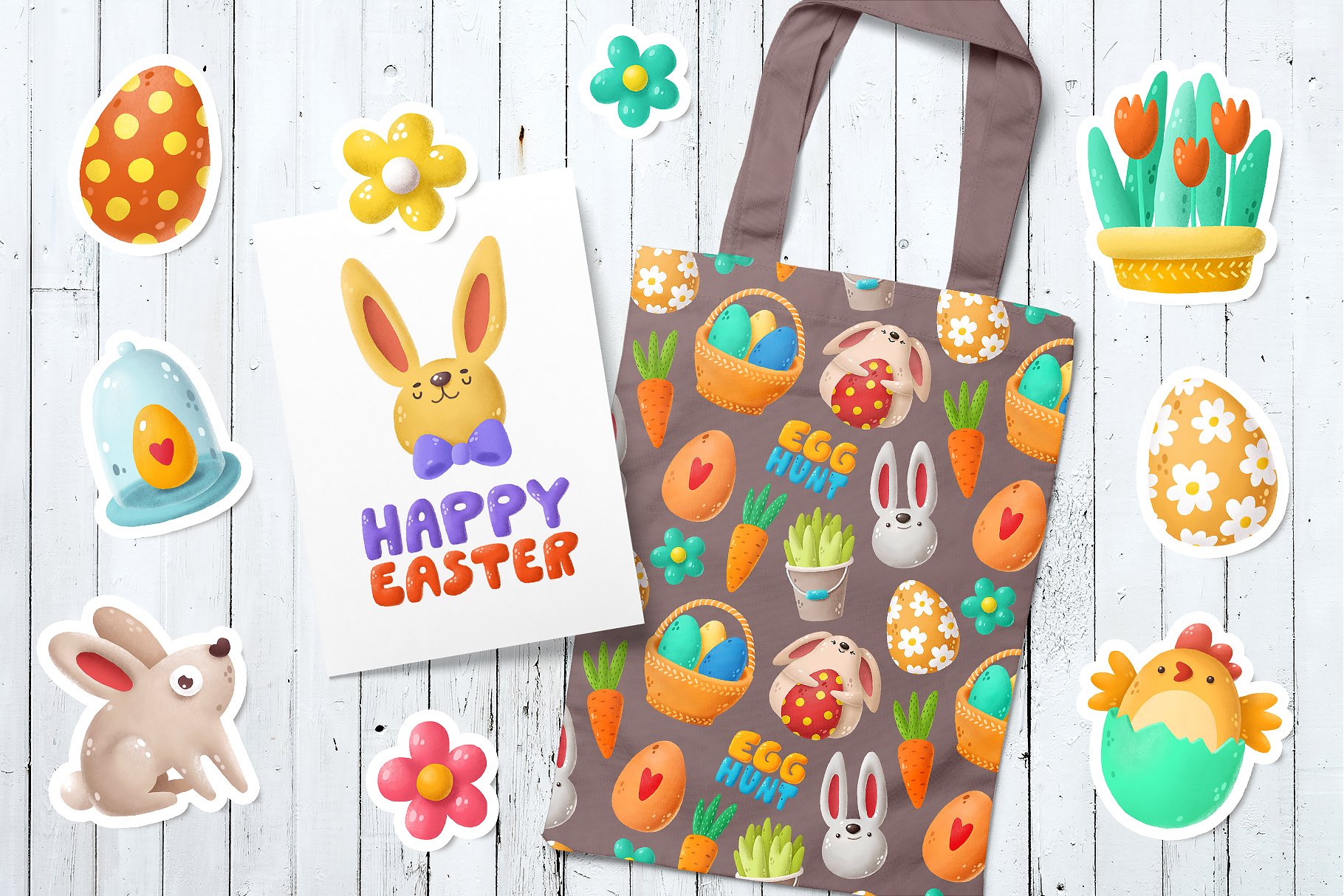 Use this Easter collection for the different textures.