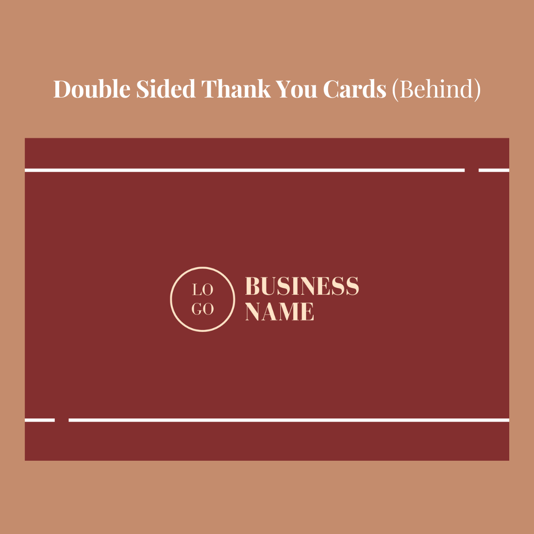 Thank You Card Printable Business Template preview image.