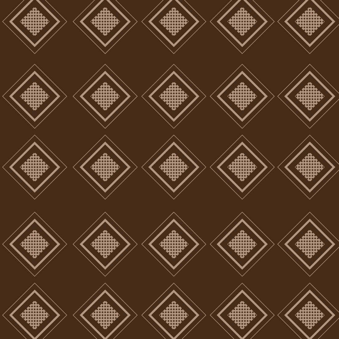 Pattern Design Template in deep brown color.