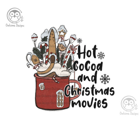 Hot Cocoa Christmas Sublimation Design cover image.