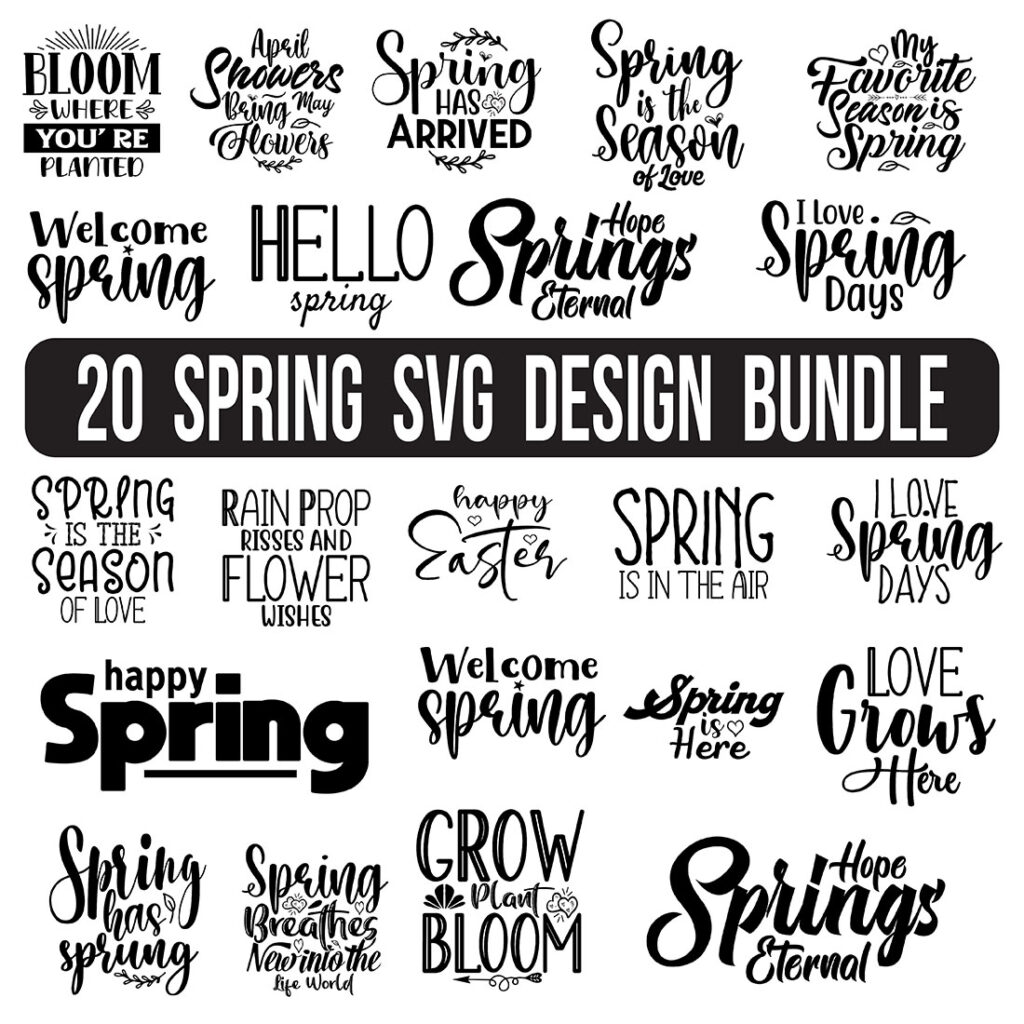 Spring SVG Designs Bundle - MasterBundles
