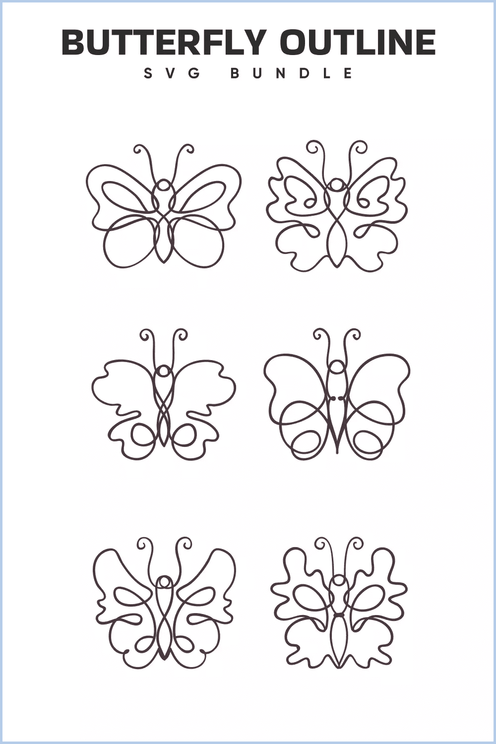 6 images with butterfly outline.