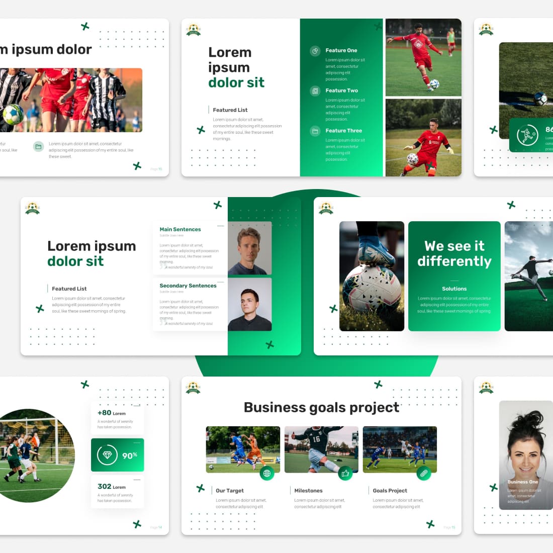 Soccer League Google Slides Theme - Facebook.