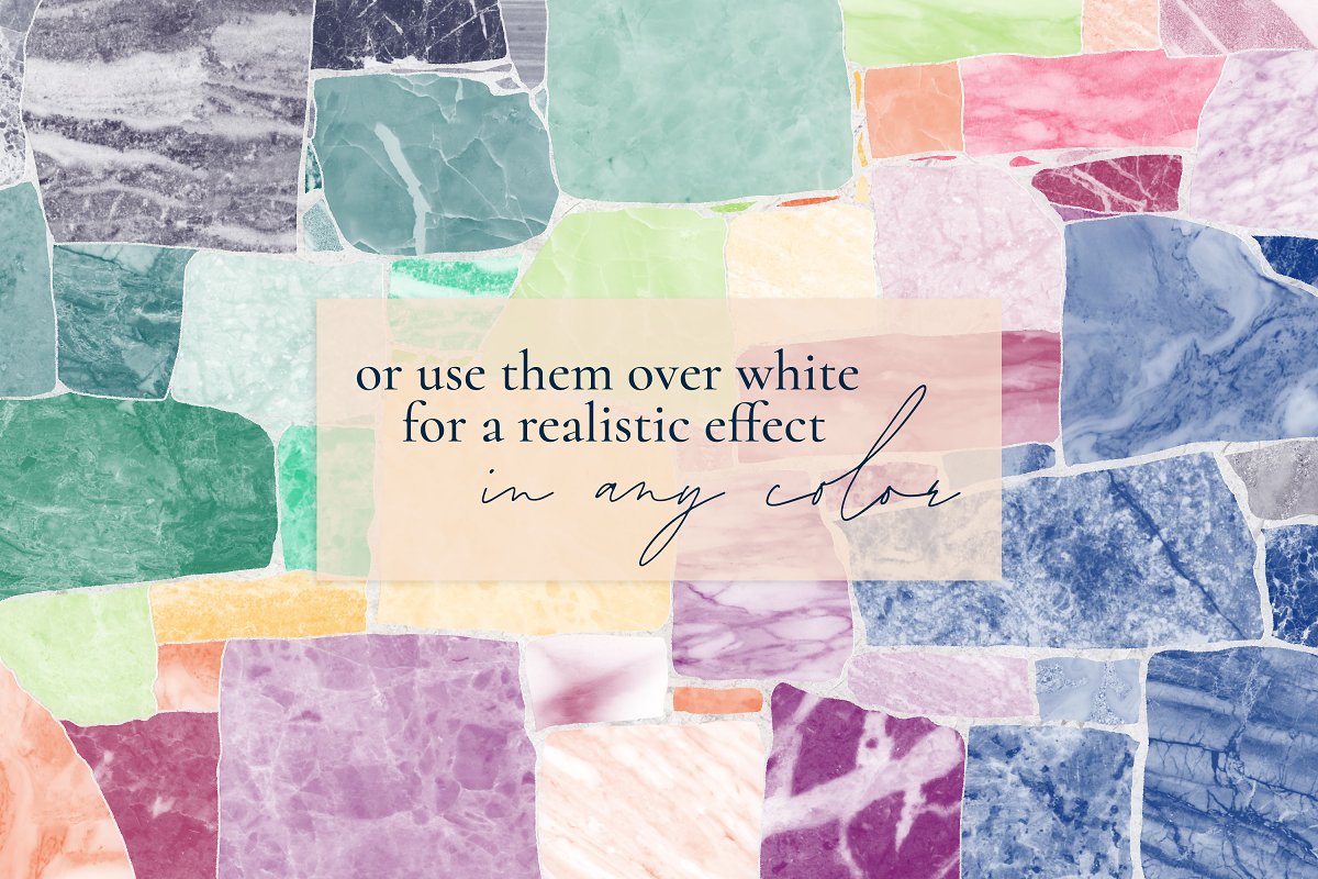 Use them over white for a realistic effect.