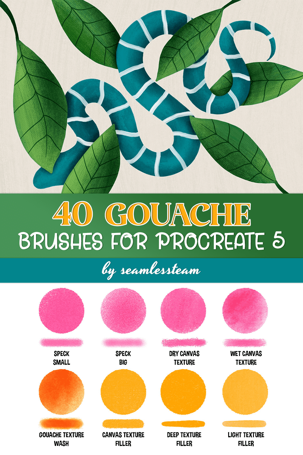 40 Gouache Brushes For Procreate 5 - Pinterest.