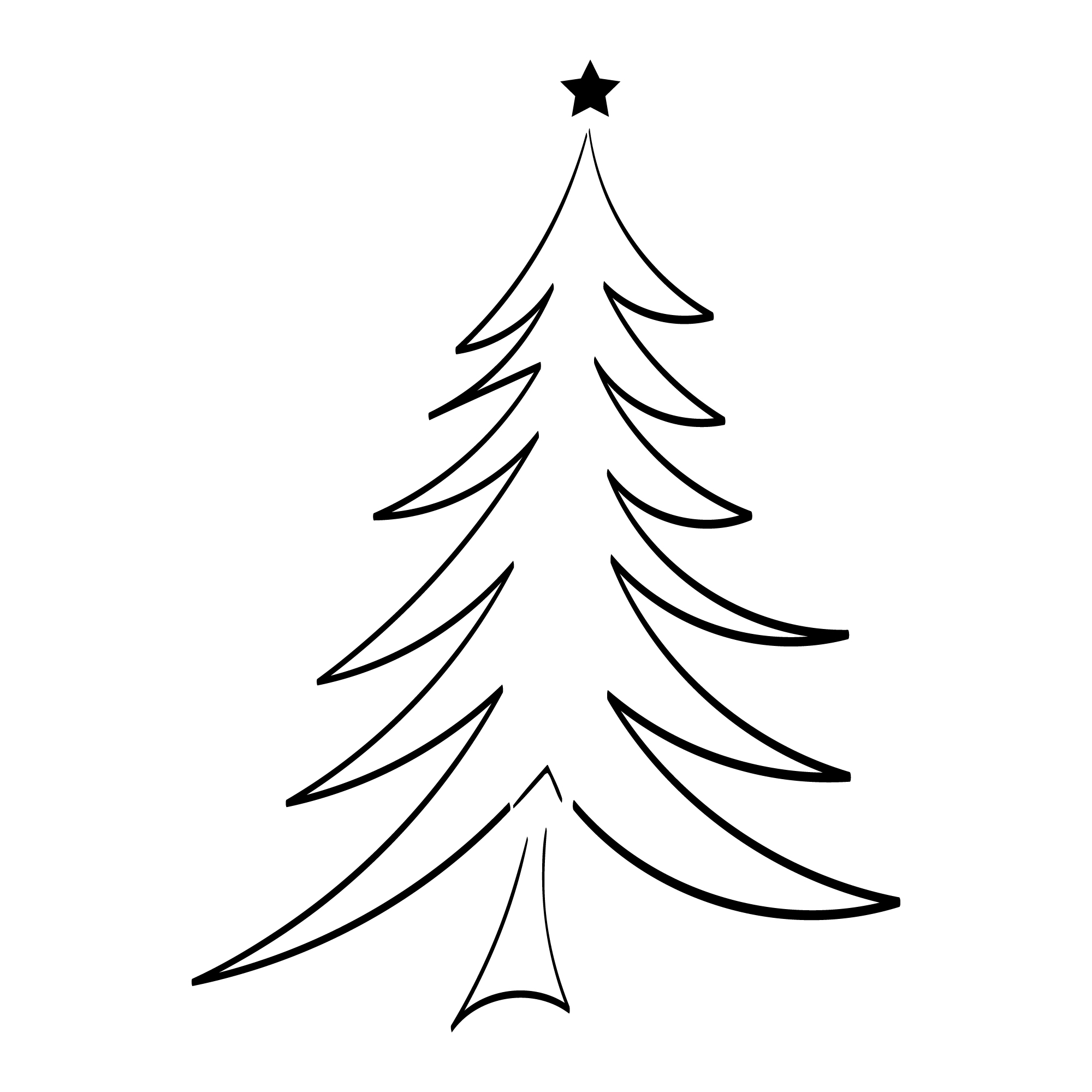 Modern Christmas Tree Design preview image.