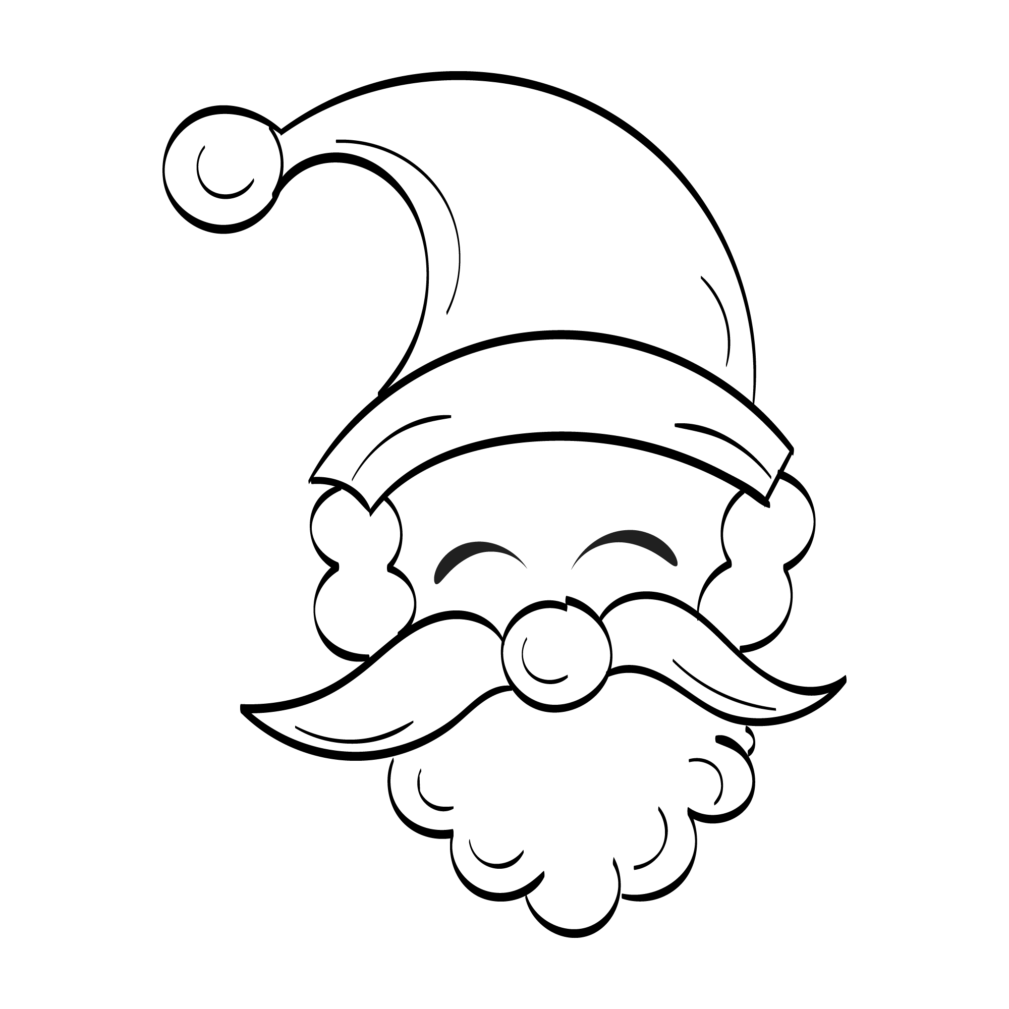 Unique hand drawn picture of Santa.