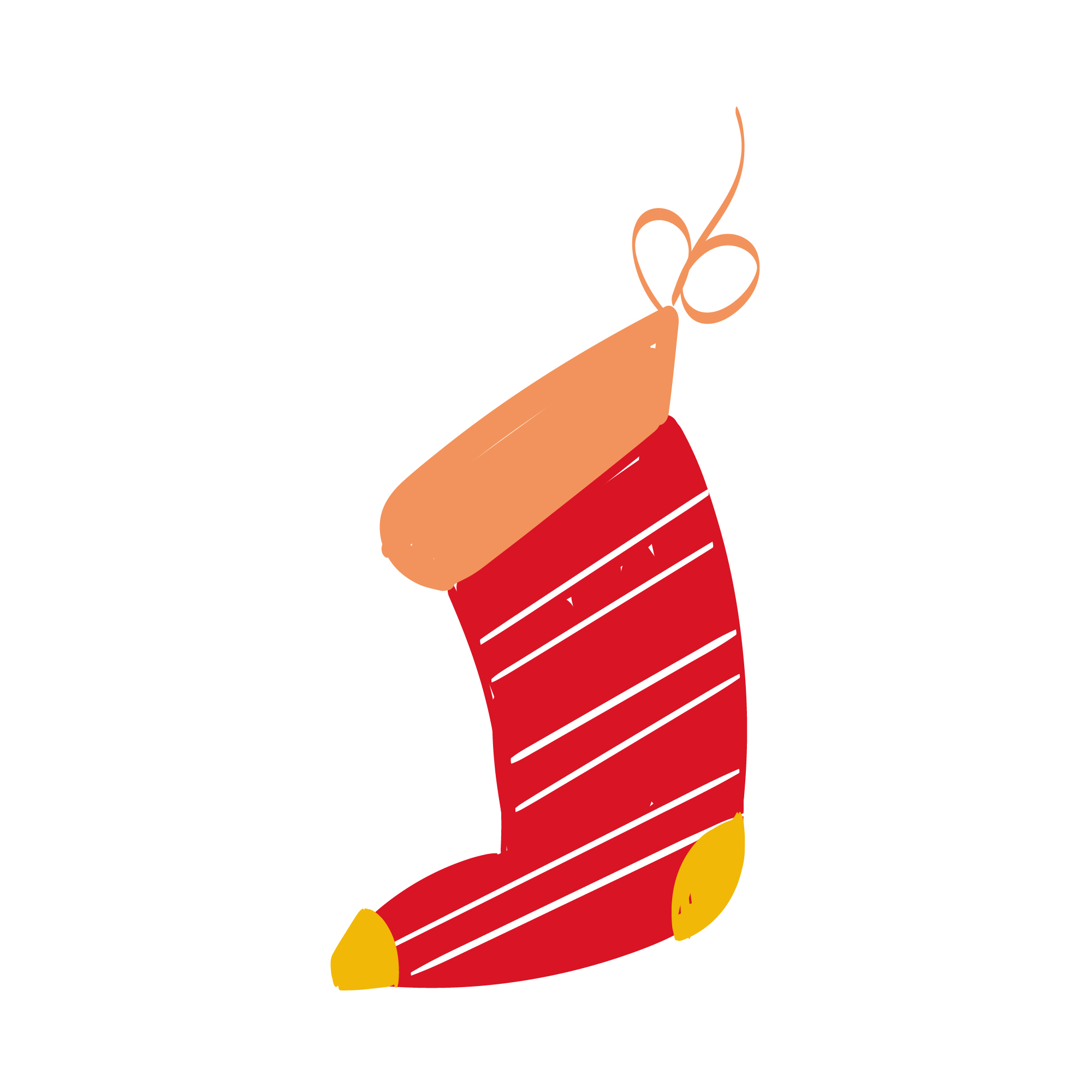 Image with Christmas sock design.