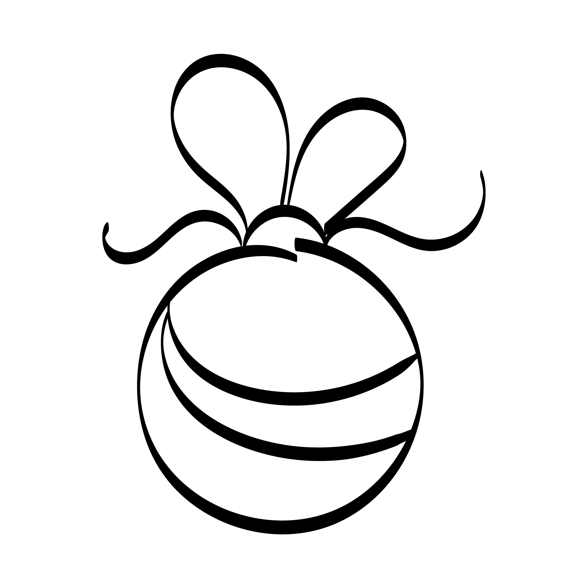 Christmas toy element in line art.