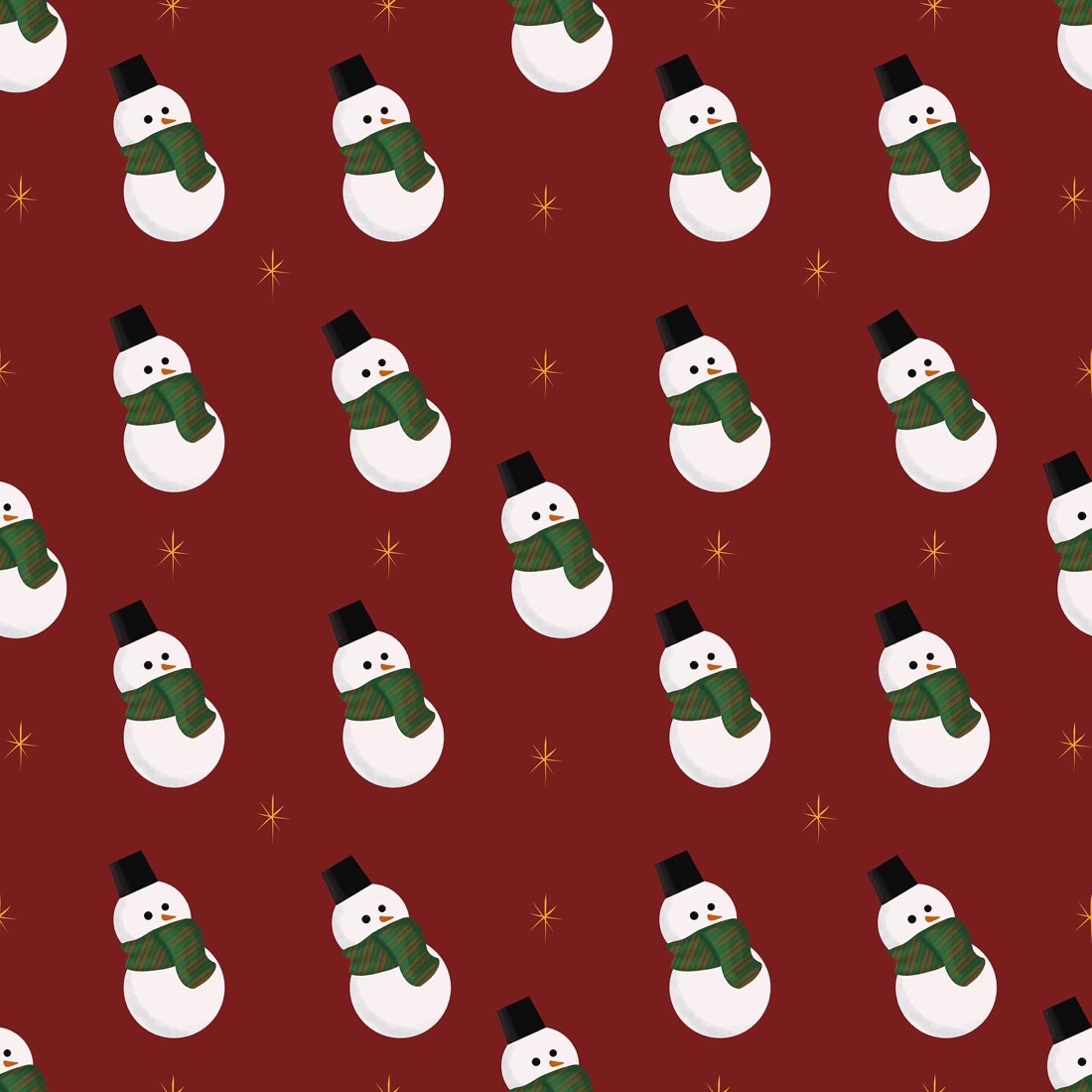 Snowman Christmas Patterns Design cover image.