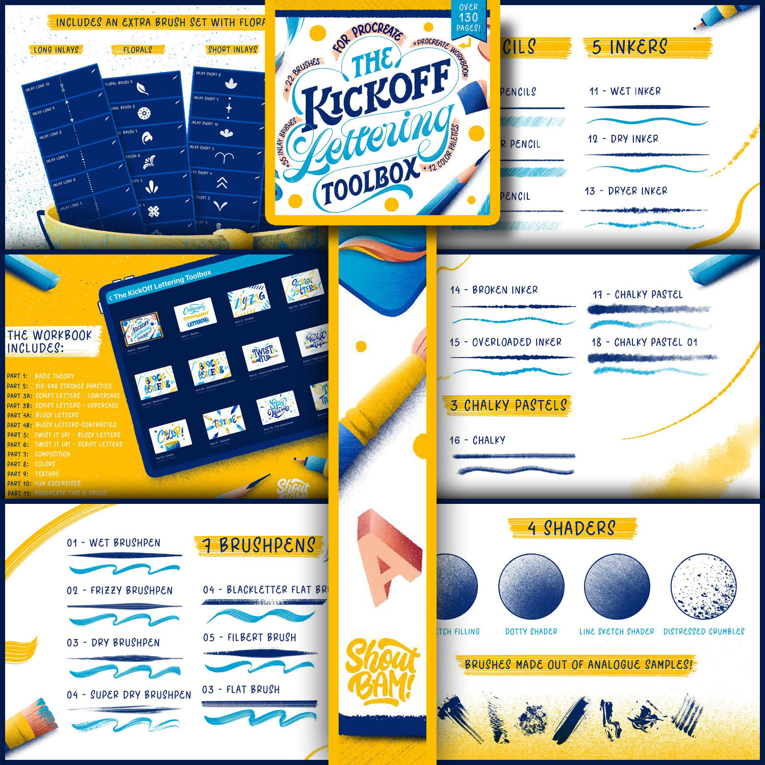 The KickOff Lettering Toolbox created by Shoutbam.