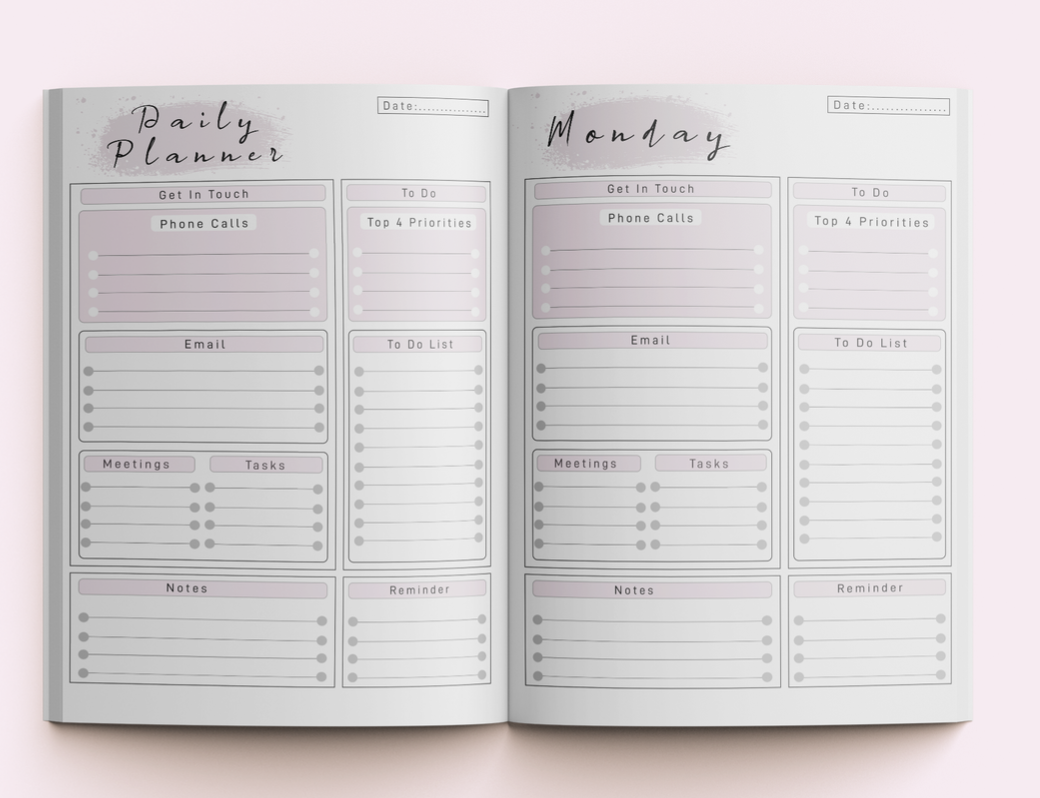 Cover image of Efficient Daily Printable Planner.